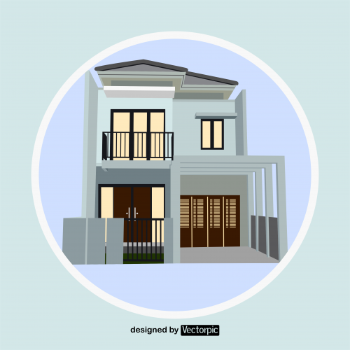 minimalist house design free vector