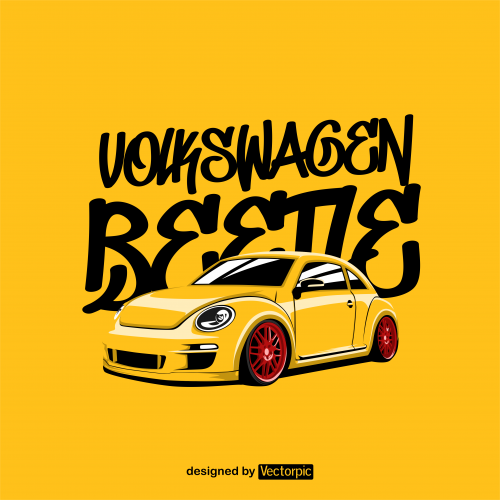 volkswagen beetle car design free vector