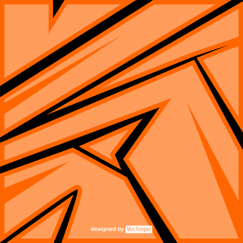 abstract racing stripes background with black and orange color free vector