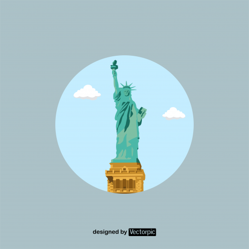 liberty statue design free vector