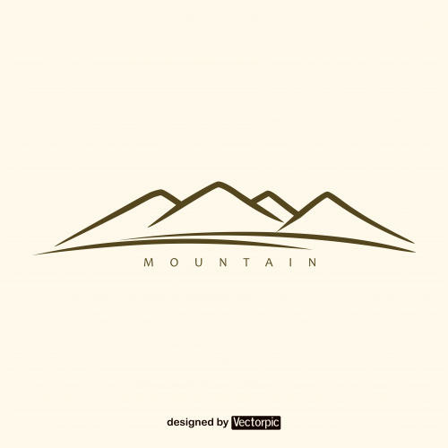 mountain vintage logo design free vector