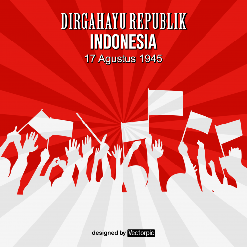 vector image about indonesian independence day free vector