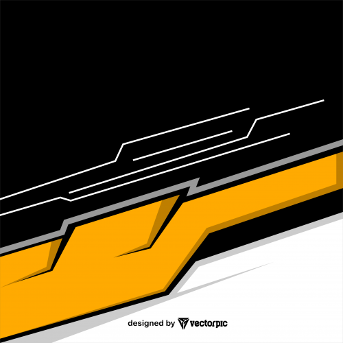 Abstract Racing Stripes Background With black and yellow Color Free Vector