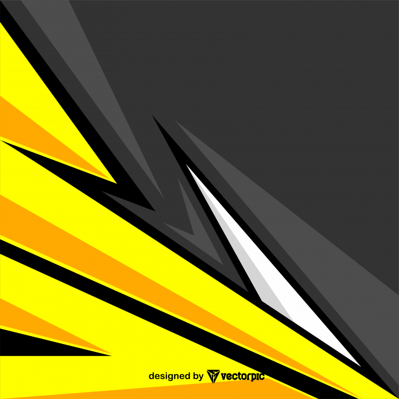 Abstract Racing Stripes Background With yellow and grey Color Free Vector