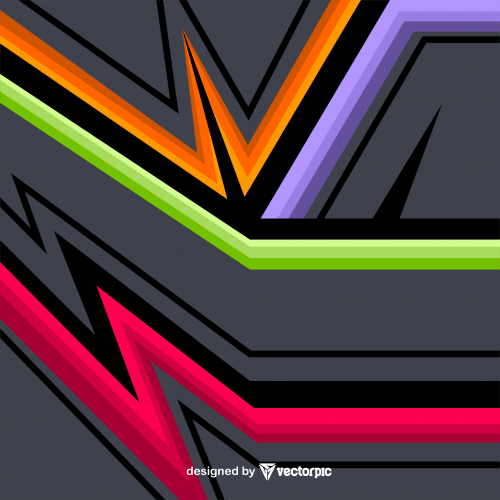 colorfull abstract racing stripes background free vector