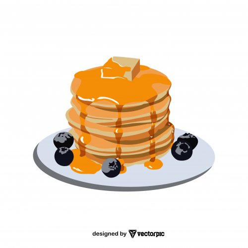 pancake design free vector