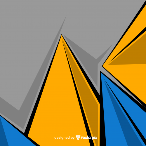 Abstract Racing Stripes Background With grey, yellow and blue Color Free Vector