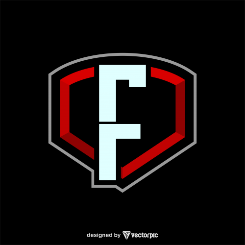 e-sport logo letter f free vector