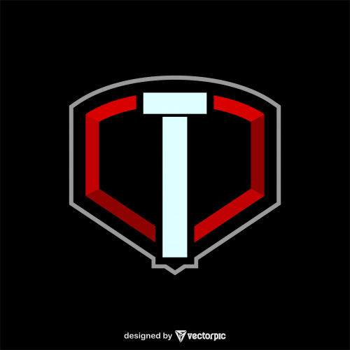 e-sport logo letter t free vector
