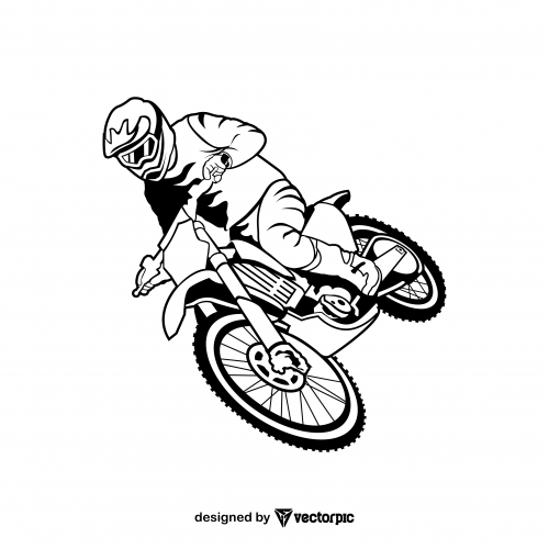 motocross design free vector