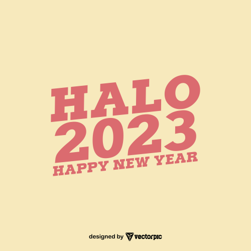 halo 2023 new year t-shirt design free vector