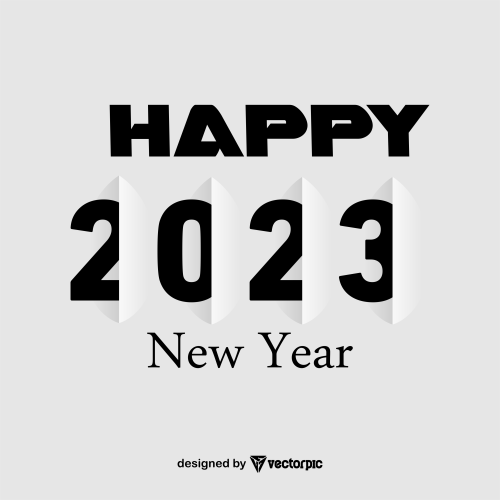 happy 2023 new year t-shirt design free vector