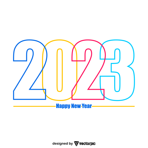 happy 2023 new year t-shirt design free vector