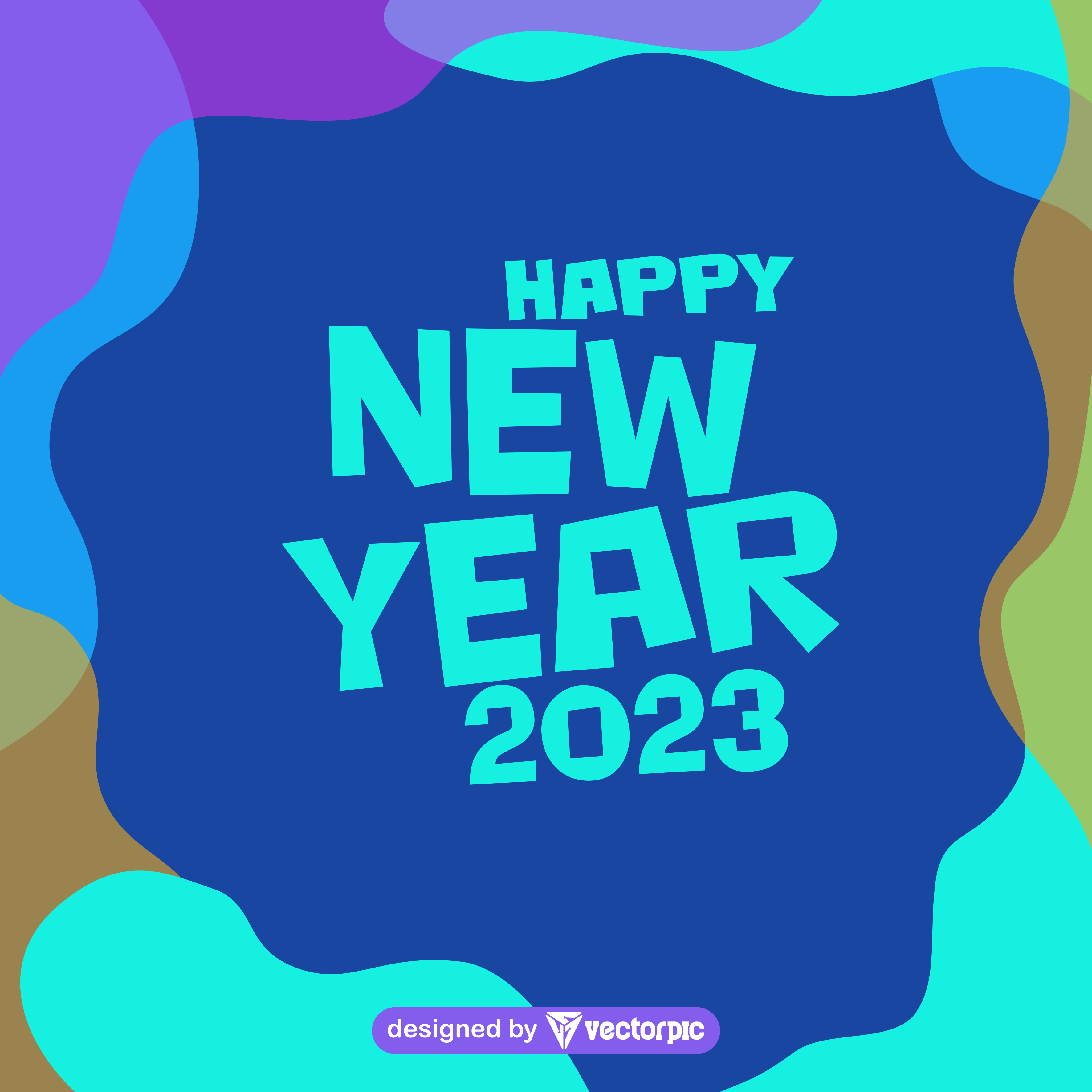 happy new year 2023 background design free vector