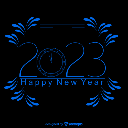 happy new year 2023 t-shirt design free vector