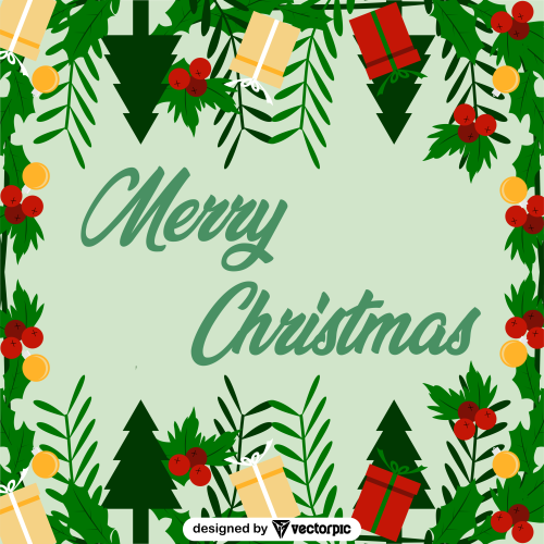 merry christmas background design free vector