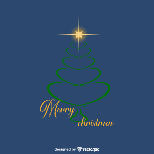 merry christmas tree  t-shirt design free vector