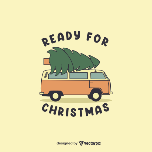 ready for christmas t-shirt design free vector