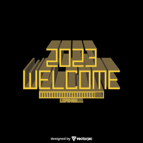 welcome 2023 new year t-shirt design free vector