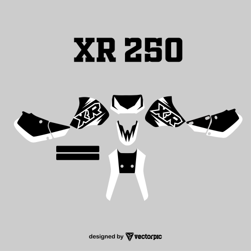 honda XR 250 decal sticker design free vector