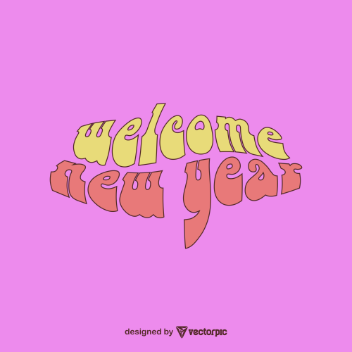 welcome 2023 new year editable design free vector