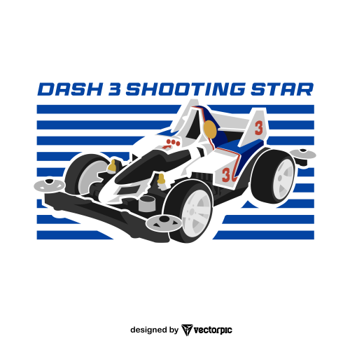 dash 3 shooting star tamiya toys car design free vector