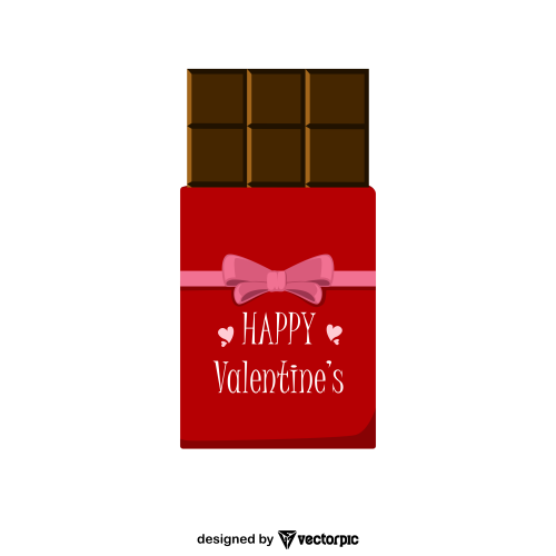 editable chocolate happy valentine’s design free vector