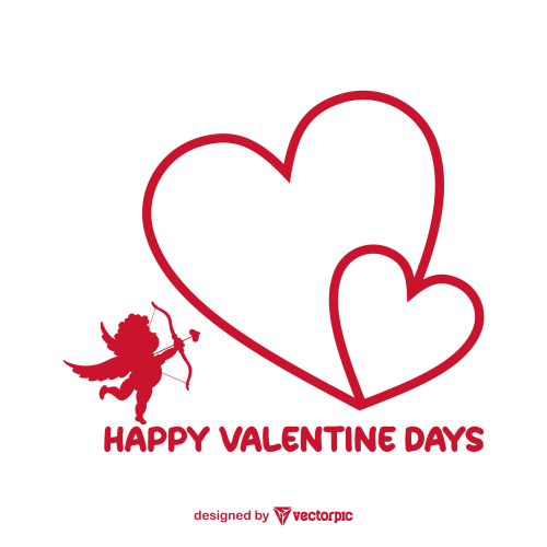 editable happy valentine’s day design free vector