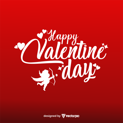 editable lattering happy valentine’s day design free vector