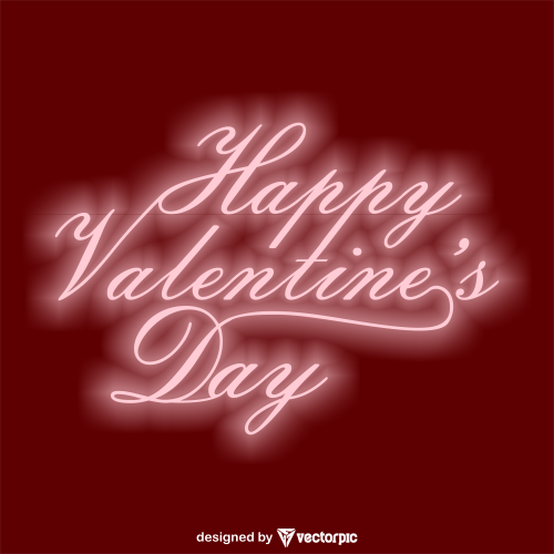 editable lettering valentine’s day design free vector
