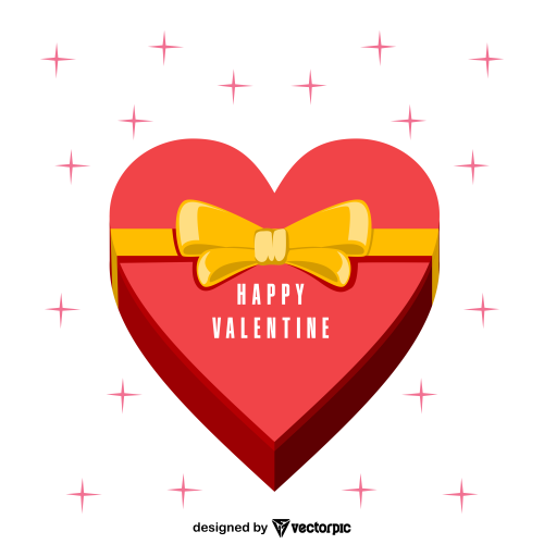 editable love chocolate box valentine’s day design free vector