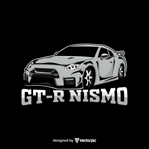 GT-R nismo car design free vector