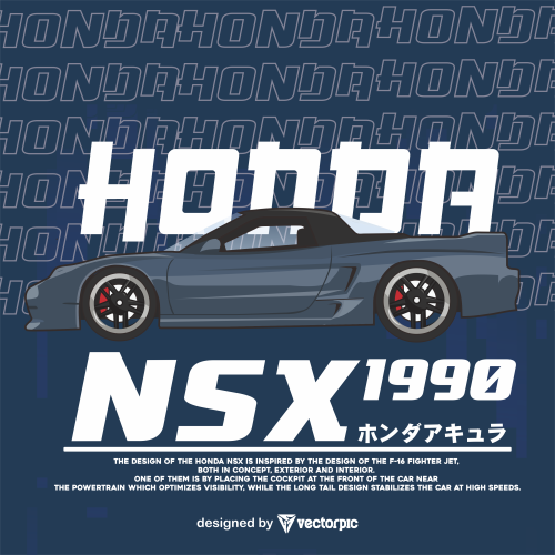 honda nsx car design free vector