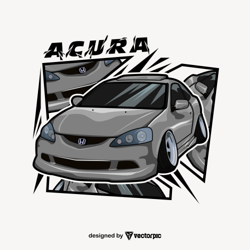 2006 Acura RSX Type S car design free vector