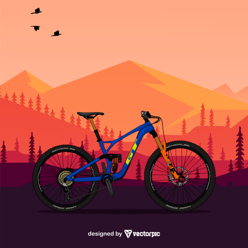 2020 GT Force 27.5 Carbon Pro Bike mountain bike design free vector