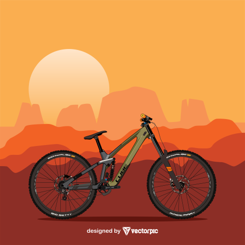 CUBE TWO15 (2018) mountain bike design free vector