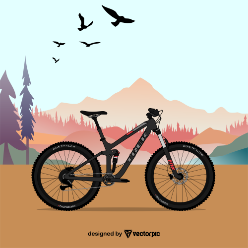 Trek Fuel EX mountain bike design free vector