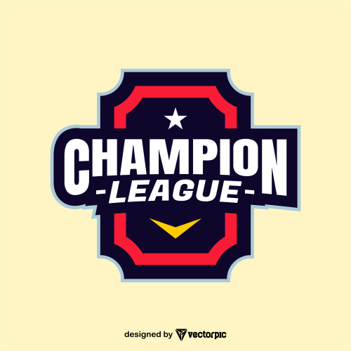 champion league emblem logo design free vector