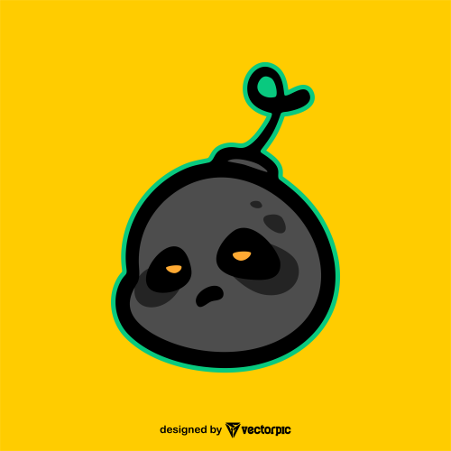 cute bomb logo free vector