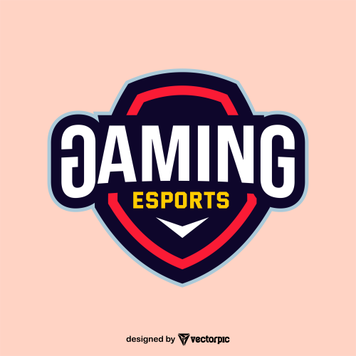 e-sport gaming logo design free vector