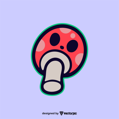 poisonous mushroom logo design free vector