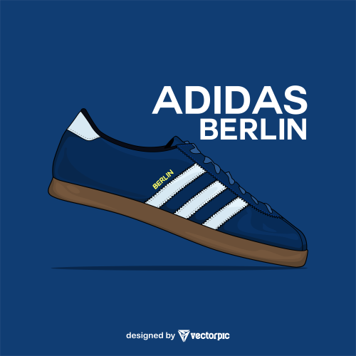 Adidas berlin shoes design free vector