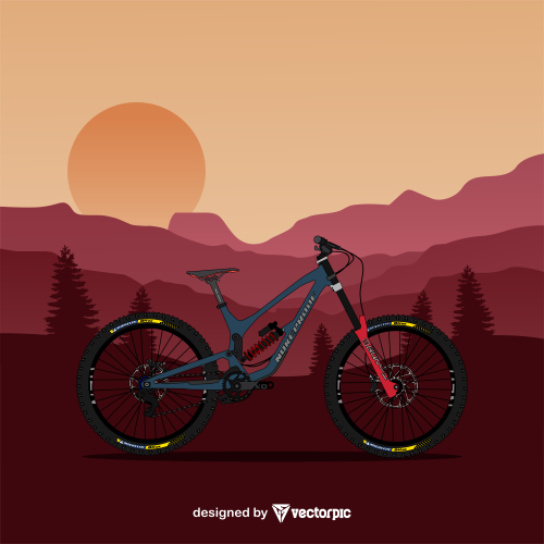 Nukeproof Dissent 297 RS Alloy Bike Small Brushed Alloy Full Suspension Mountain Bike design free vector