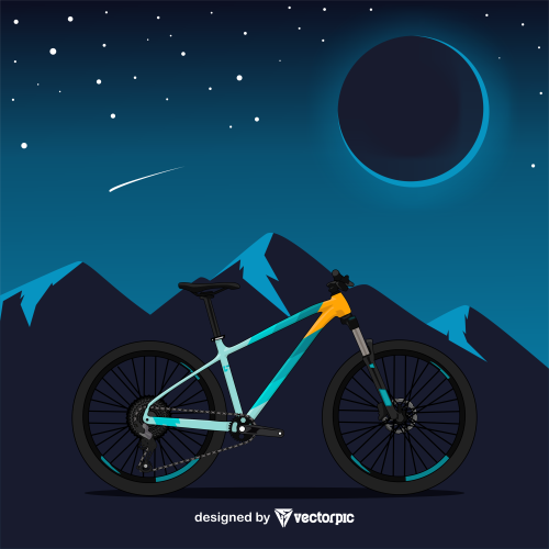Polygon Xtrada 6 (2021) mountain bike design free vector