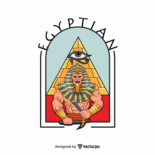 egyptian god t-shirt design free vector